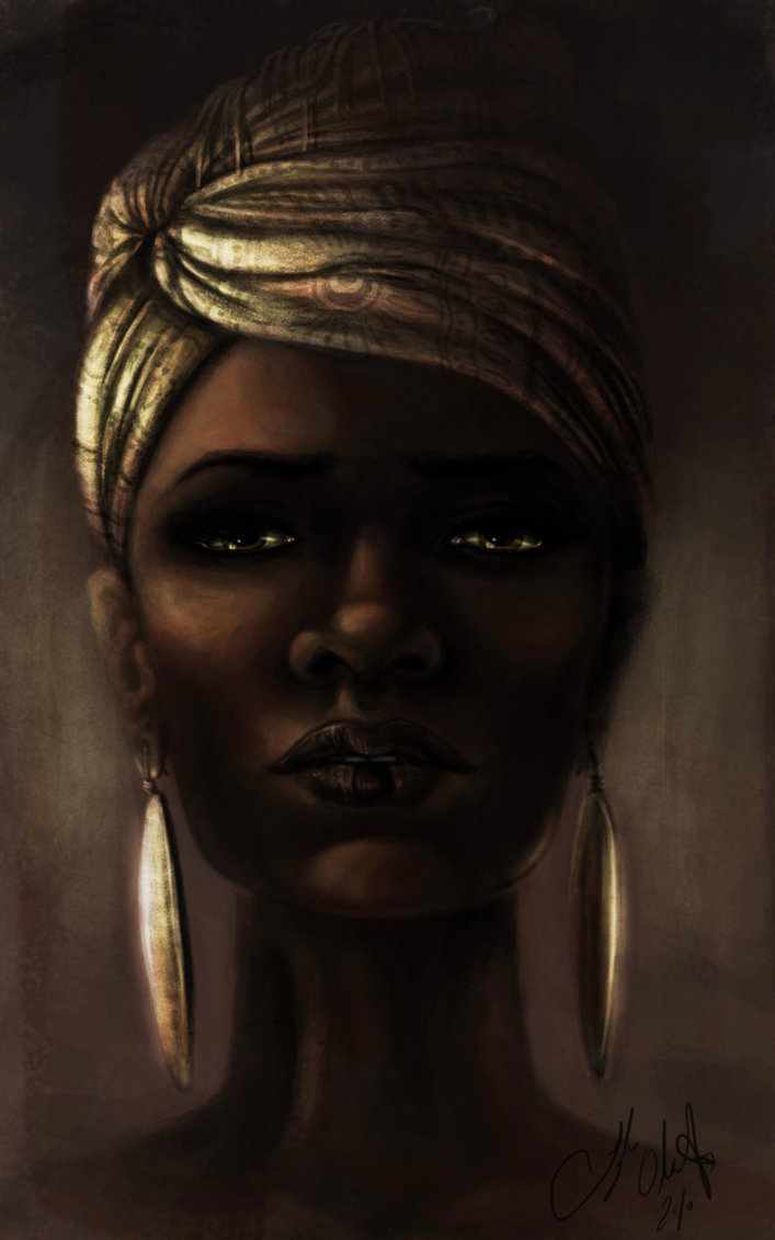 Black art – Beautiful black woman – by Tyleen  African American 